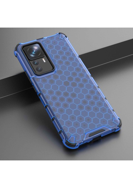 Xiaomi 12T Pro 5g Petek Dokusu Tpu+Pc Telefon Kapağı Şok Geçirmez Koruyucu Kasık Mavisi (Yurt Dışından) fırsatları
