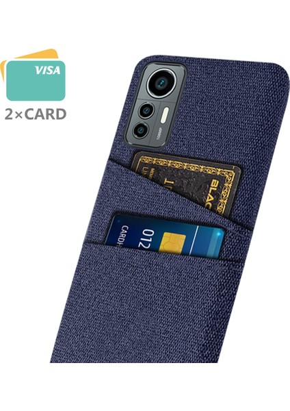 Xiaomi Için 12 Lite 5g Ultra Ince Kumaş Doku Çift Kart Yuvası ile Çizgiye Dayanıklı Telefon Kılıfı Giyim Dayanıklı Telefon Kabuk Mavisi (Yurt Dışından) modelleri