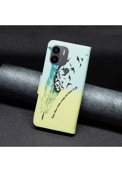 Xiaomi Için Redmi A1 4g/a2 4g/a1+ 4g/a2+ 4g/poco C50 4g Cüzdan Kılıfı Düşüş Kanıtı Pu Deri Manyetik Kapatma Desen Desen Flip Stand Telefon Kapak Kartavat (Yurt Dışından)