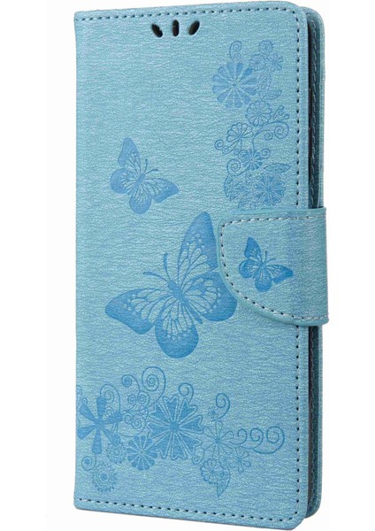 Xiaomi Için 12T 5g/redmi K50 Ultra 5g Kelebekler Çiçek Dışında Şok Geçirmez Cüzdan Kılıfı Pu Deri Deri Stand Manyetik Kapanma Flip Folio Telefon Kapak Blue (Yurt Dışından) indirimleri