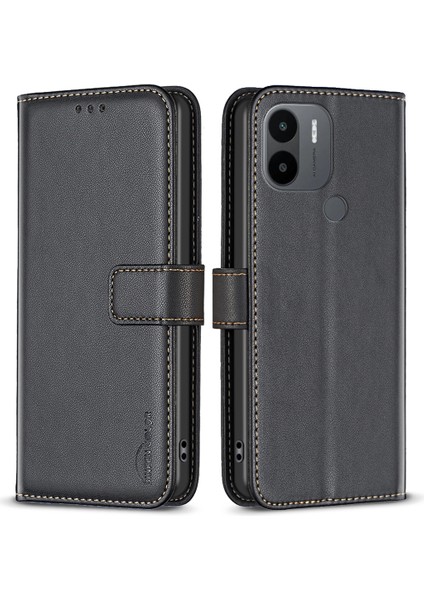 Xiaomi Redmi A1 4g/a1+ 4g/a2 4g/a2+ 4g/poco C50 4g Deri Cüzdan Stand Kapağı Black Için Telefon Kılıfı (Yurt Dışından)