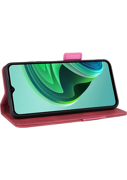 Xiaomi Için Redmi 10 5g/redmi 10 Prime+ 5g/redmi Not 11E 5g Donanım Dekoru Deri Telefon Kılıfı Çift Manyetik Toka Koruyucu Stand Flip Cüzdan Kapak Çizgisi (Yurt Dışından) modelleri