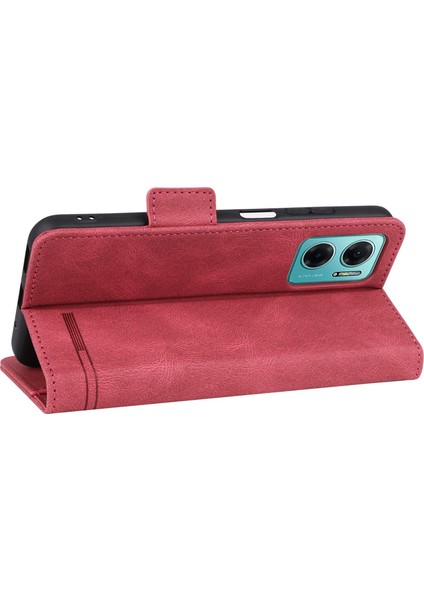 Xiaomi Için Redmi 10 5g/redmi 10 Prime+ 5g/redmi Not 11E 5g Donanım Dekoru Deri Telefon Kılıfı Çift Manyetik Toka Koruyucu Stand Flip Cüzdan Kapak Çizgisi (Yurt Dışından) fırsatları