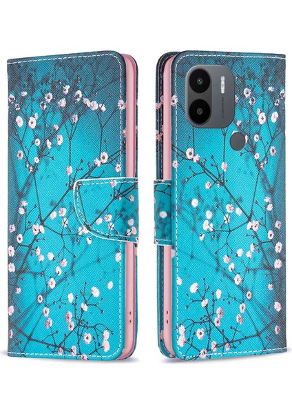 Xiaomi Için Redmi A1 4g/a2 4g/a1+ 4g/a2+ 4g/poco C50 4g Cüzdan Kılıfı Düşüş Kanıtı Pu Deri Manyetik Kapatma Desen Desen Stand Telefon Kapak Çiçeği (Yurt Dışından)