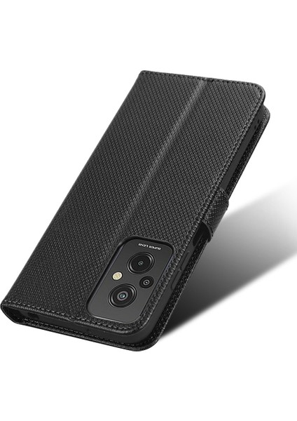 Xiaomi Redmi Için 11 Prime 4g Pu Deri Stand Manyetik Kapatma Cep Telefonu Kapağı Elmas Doku Çizgiye Başlı Doku Telefon Kapağı Strap-Black (Yurt Dışından) indirimleri