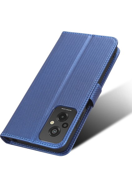 Xiaomi Redmi Için 11 Prime 4g Pu Deri Stand Manyetik Kapanış Cep Telefonu Kapağı Elmas Doku Çizme Mavisi ile Flip Cüzdan Telefon Kapağı (Yurt Dışından) indirimleri
