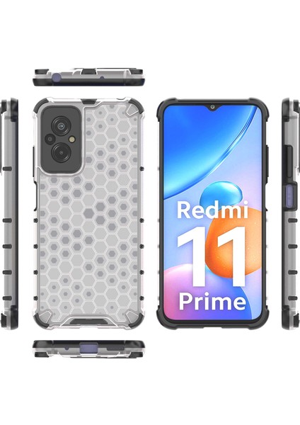 Xiaomi Redmi Için 11 Prime 4g Petek Doku Doku Anti Drop Anti-Drop Telefon Kılıfı Yumuşak Tpu+Sert Pc Hybrid Kapak-Grey (Yurt Dışından) indirimleri
