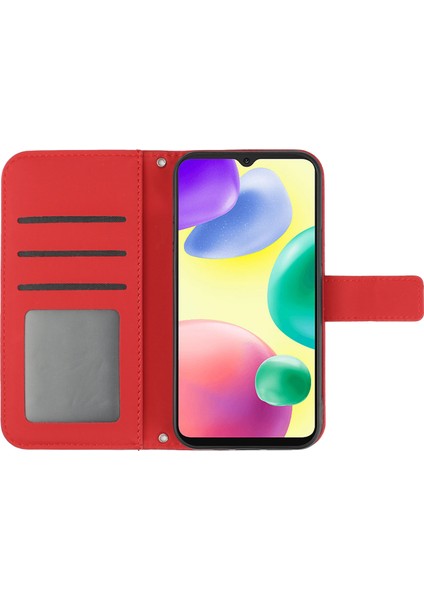 Xiaomi Redmi 10A Için Cilt Touch Cep Telefonu Kapağı, HT04 Ayçiçeği Baskılı Telefon Cüzdan Standı Kılıfı Manyetik Toka Pu Deri Kabuk Omuz Kayışı-Kırmızısı (Yurt Dışından) indirimleri