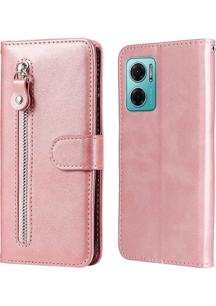 Xiaomi Için Redmi Xiaomi Için Redmi Not 11E 5g/redmi 10 5g/redmi 10 Prime+ 5g Fermuarlı Cep Külbürü Pu Deri Deri Telefon Folio Flip Cüzdan+ Stand Telefon Kılıfı Aksesuar Golü Altın (Yurt Dışından)