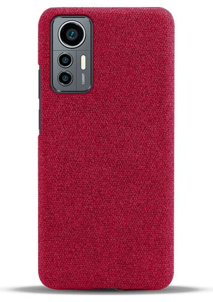 Xiaomi Için 12 Lite 5g Slip Olmayan Telefon Kasası Düz ​​renkli Aşınmaya Dirençli Kumaş Kumaş Damla Geçirmez Telefon Kapak-Kırmızı (Yurt Dışından) fırsatları