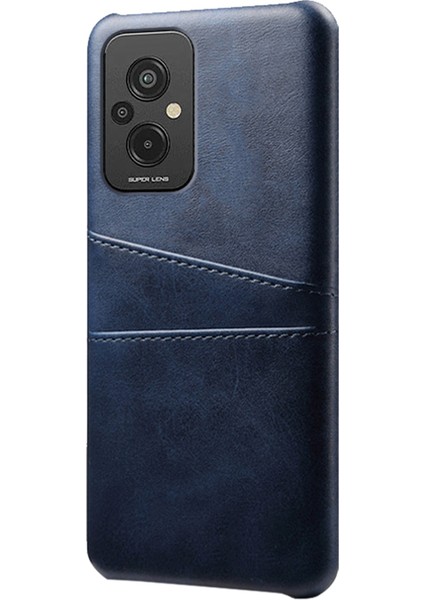 Xiaomi Redmi Için Damla Damalı Cep Telefonu Kapağı 11 Prime 4g Çift Kart Yuvaları Pu Deri Kaplamalı Pc Telefon Kılıf Mavisi (Yurt Dışından)