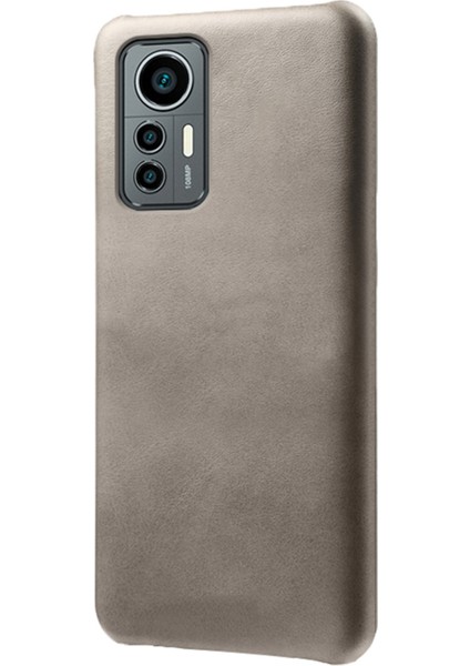 Xiaomi Için 12 Lite 5g Giyim Dayanıklı Buzağı Dokulu Pu Deri Kaplama Sabit Pc Anti-Drop Cep Telefon Kılıfı Kapak Grey (Yurt Dışından)
