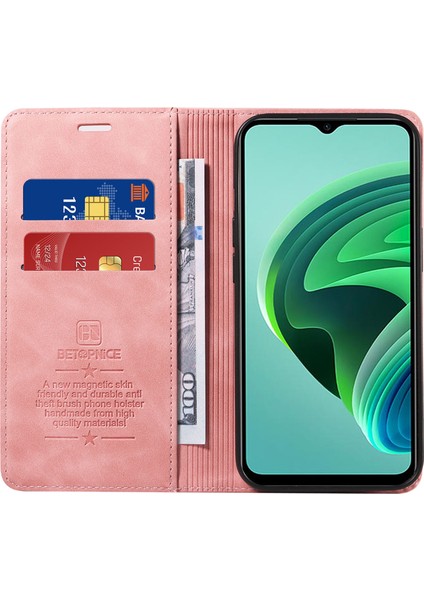 Xiaomi Için Redmi 10 5g/not 11E 5g/10 Prime+ 5g/11 Prime 5g Telefon Flip Case Stand Deri Rfıd Engelleme Cüzdanı Kapak Pembe (Yurt Dışından) fiyatları