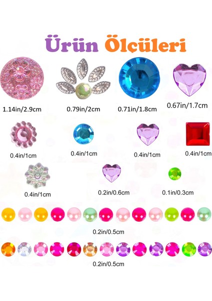 Kırmızı-Beyaz Yıldız Taş Sticker Yapışkanlı Saç, Yüz, Tırnak ve S fırsatları