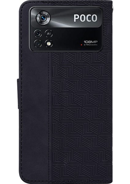 Xiaomi Poco X4 Pro 5g Için Geometri Baskı Kılıfı, Cüzdan Deri Katlanabilir Stand Anti-Çizelge Anti Cep Telefonu Kapak Black (Yurt Dışından) indirimleri