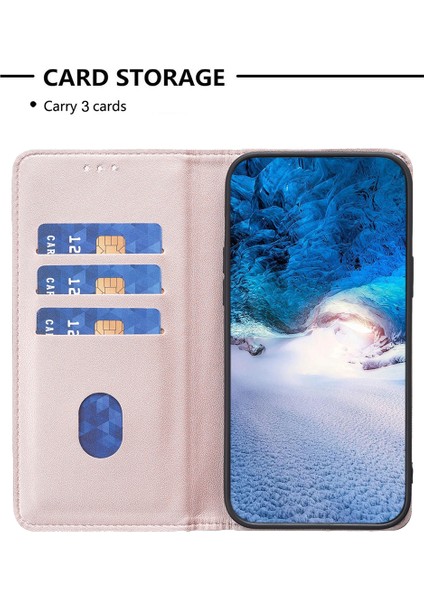 Xiaomi Için Redmi A1 4g/a1+ 4g/redmi A2 4g/a2+ 4g/poco C50 4g Telefon Kılıf Kılıf Kart Tutucu Pu Deri Flip Cover Gold Altın (Yurt Dışından)