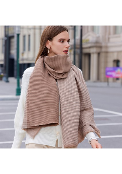 Çok Renkli Mevcut Çift Taraflı Monokrom Eşarp Sahte Kaşmir Eşarp Kadın Zarif Şal (Yurt Dışından) indirimleri