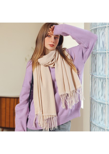 Saf Renk Eşarp Dalga Çizgili Yeni Eşarp Kadın Taze Tatlı Orta Uzun Eşarp (Yurt Dışından) fırsatları