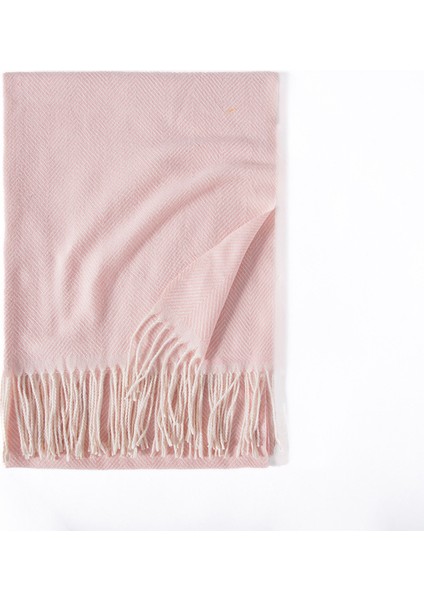 Saf Renk Eşarp Dalga Çizgili Yeni Eşarp Kadın Taze Tatlı Orta Uzun Eşarp (Yurt Dışından)