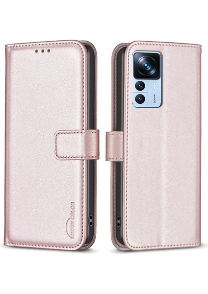 Xiaomi Için Cüzdan Kılıfı 12T 5G/12T Pro 5g/redmi K50 Ultra Pu Deri Stand Telefon Kapak Golü (Yurt Dışından)