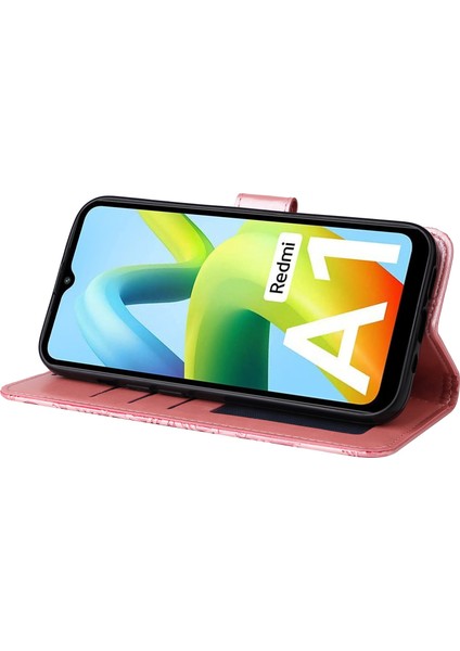 Xiaomi Için Redmi A1 4g/a2 4g Ayçiçeği Baskılı Pu Deri Cüzdan Kılıfı Katlanabilir Stand Tam Vücut Koruma Kapağı El Kayış Pembe (Yurt Dışından) modelleri