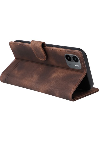 Xiaomi Için Redmi A1 4g/a2 4g Deri Telefon Kılıf Stand Cüzdan Cilt Touch Telefon Kapak-Kahverengi (Yurt Dışından) fırsatları