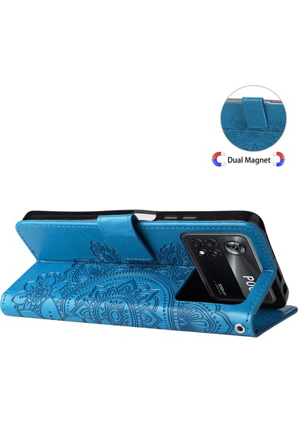 Xiaomi Poco X4 Pro 5g Çizgiye Karşı Çizgi Anti-Fall Çiçek Baskı Deri Deri Telefon Stand Kılıfı Kılıflı Kabuklu (Yurt Dışından) indirimleri