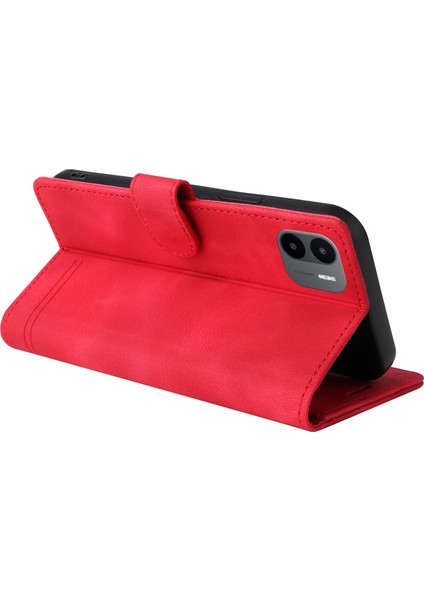 Xiaomi Redmi A1 4g/a2 4g Deri Telefon Kılıf Stand Cüzdan Cilt Touch Telefon Kapak-Kırmızı (Yurt Dışından) fırsatları