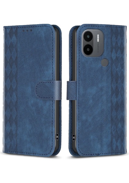 Xiaomi Redmi A1/a1+/a2/a2+/poco C50 Cüzdan Kapağı Stand Baskı Desenli Telefon Deri Kılıf Mavisi (Yurt Dışından)
