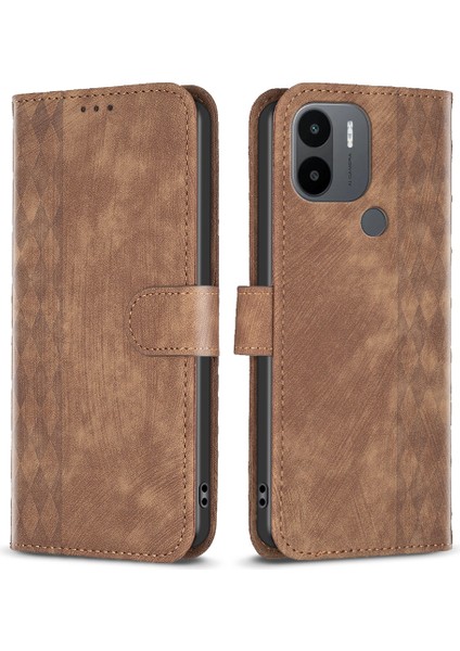 Xiaomi Için Redmi A1/a1+/a2/a2+/poco C50 Cüzdan Kapağı Stand Baskı Desenli Telefon Deri Case-Brown (Yurt Dışından)