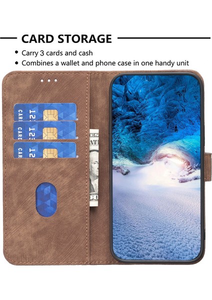 Xiaomi Için Redmi A1/a1+/a2/a2+/poco C50 Cüzdan Kapağı Stand Baskı Desenli Telefon Deri Case-Brown (Yurt Dışından)
