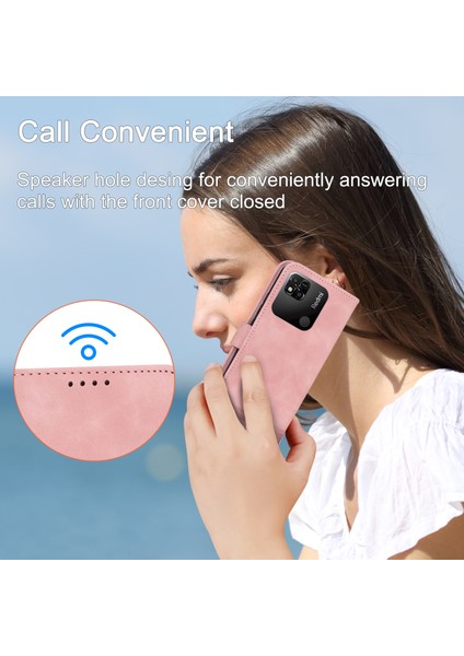 Dierfeng Df-03 Xiaomi Redmi 10A Için Pu Deri Kılıf, Çizgiler Baskılı Dalgalı Anti-Cüzdan Telefon Stand Kapak Pembe (Yurt Dışından) indirimleri