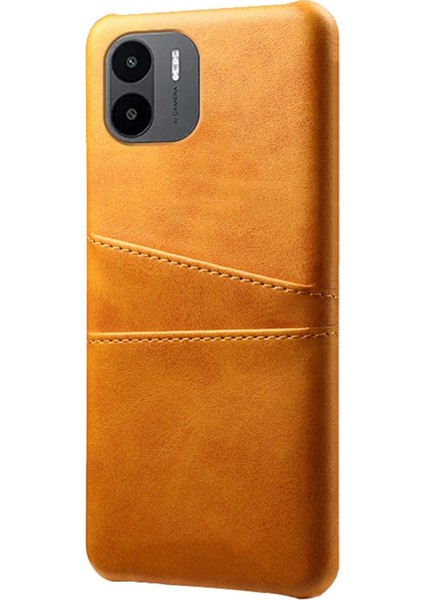Xiaomi Redmi A1 4g/a2 4g Anti-Çizelge Anti-Slatch Telefon Kılıfı Pu Deri Deri Sabit Pc Koruma Koruyucu Telefon Kapağı Çift Kart Yuvası-Yörünge (Yurt Dışından)