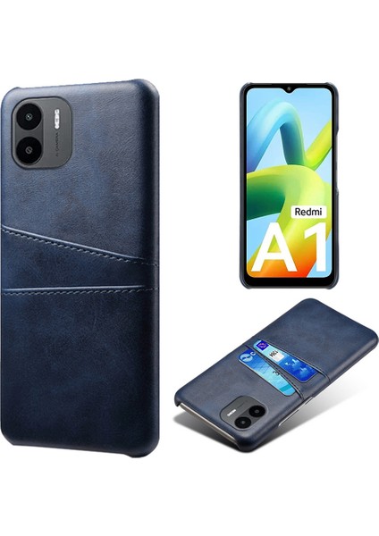Xiaomi Için Redmi A1 4g/a2 4g Anti-Çizik Telefon Kasası Pu Deri Deri Sabit Pc Koruma Koruyucu Telefon Kapağı Çift Kart Yuvası Mavisi (Yurt Dışından)