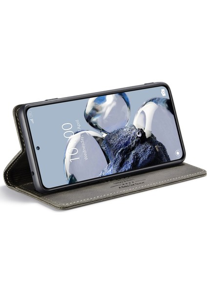 Xiaomi 12T 5G/12T Pro 5g/redmi K50 Ultra 5g Rfıd Blooklama Cüzdan Telefon Kılıfı Retro Doku Pu Deri Stand Manyetik Emilim Mat Kapak Kavurumu (Yurt Dışından) modelleri