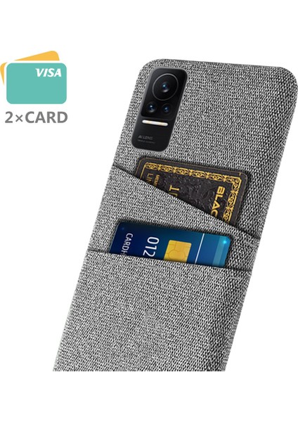 Xiaomi Civi 1s Için Kumaş+Pc Sert Telefon Kılıfı, Kumaş Doku Çift Kart Yuvaları Damla Geçirmez Kapak Işığı Gri (Yurt Dışından) fiyatları