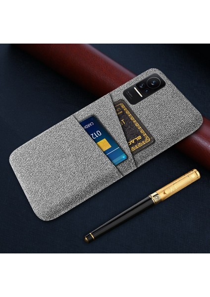 Xiaomi Civi 1s Için Kumaş+Pc Sert Telefon Kılıfı, Kumaş Doku Çift Kart Yuvaları Damla Geçirmez Kapak Işığı Gri (Yurt Dışından) indirimleri