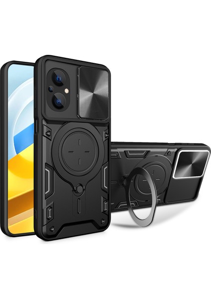 Xiaomi Poco M5 5g Slayt Kamera Koruma Pc+Tpu Telefon Kılıfı (Yurt Dışından)