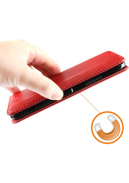 Xiaomi Için Poco M4 Pro 4g Güçlü Manyetik Eşya Retro Deri Cüzdan Kılıf Mozaik Basılı Stand Şok Geçirmez Telefon Kapak-Kırmızı (Yurt Dışından) indirimleri