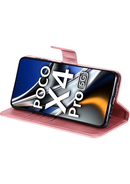 Xiaomi Poco X4 Pro 5g Fermuarlı Cep Cowhide Pu Deri Cüzdan Telefon Stand Kabuk Rose Altın (Yurt Dışından) fırsatları