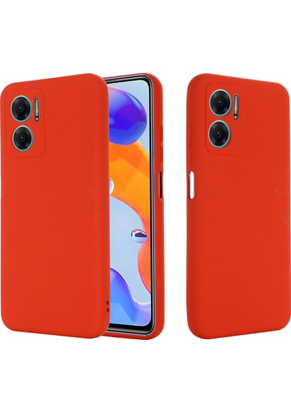 Xiaomi Redmi Için 11 Prime 5g Sıvı Silikon Yumuşak Astar Telefon Kılıf Kırmızılı Şok Geçirmez Telefon Kapağı (Yurt Dışından) modelleri