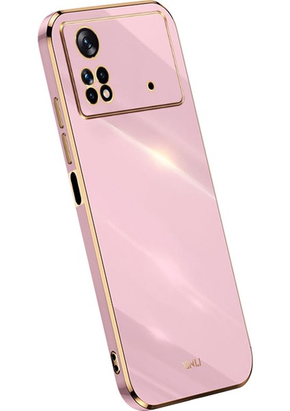 Xiaomi Için Xinli Poco X4 Pro 5g Yumuşak Tpu Telefon Kılıfı, Elektrokaplama Tam Kamera Lens Koruma Kapak Morası (Yurt Dışından)