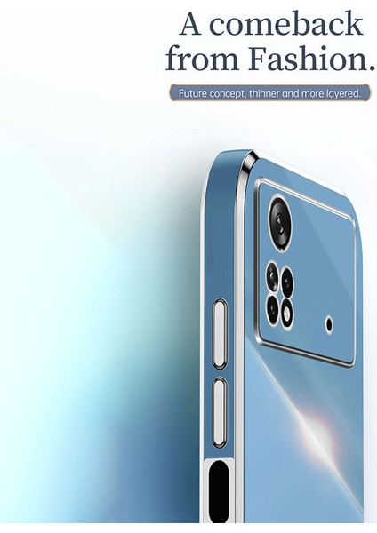 Xiaomi Için Xinli Poco X4 Pro 5g Yumuşak Tpu Telefon Kılıfı, Elektrokaplama Tam Kamera Lens Koruma Kapak Pembe (Yurt Dışından)