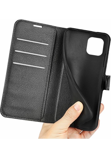 Xiaomi Redmi A1 4g/a2 4g Litchi Doku Pu Deri Telefon Tam Koruma Korusu Katlama Stand Cüzdan Flip Cover-Black (Yurt Dışından) indirimleri