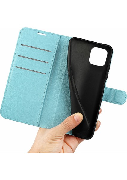 Xiaomi Redmi A1 4g/a2 4g Litchi Doku Pu Deri Telefon Tam Koruma Korusu Katlama Stand Cüzdan Flip Kapak-Mavi (Yurt Dışından) fırsatları