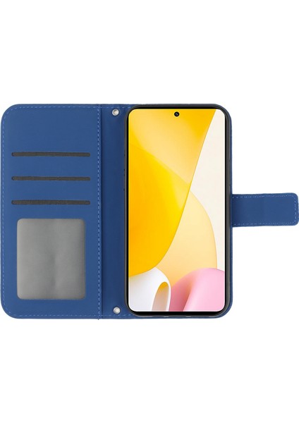 Xiaomi Için 12 Lite 5g HT04 Anti-Collision Pu Deri Ayçiçeği Baskılı Cüzdan Özelliği Stand Stand Stand Citt-Touch Manyetik Toka Telefon Kapağı Omuz Askısı Sapfirli (Yurt Dışından) indirimleri