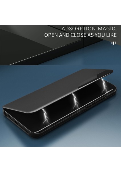 Xiaomi Için Poco F4 Gt 5g/redmi K50 Oyun Net Görünüm Penceresi Giyim Dayanıklı Deri Telefon Kılıf Stand Anti-Fall Telefon Kabuk Black (Yurt Dışından)