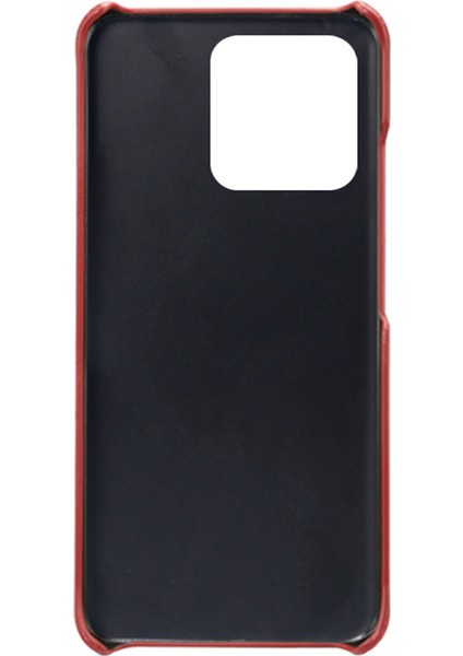 Xiaomi Redmi Için 10A Şok Geçirmez Ince Kart Yuvaları Geri Geri Kılıf Anti-Çizelge Pu Deri Kaplamalı Sert Pc Kapak Kırmızı (Yurt Dışından) indirimleri