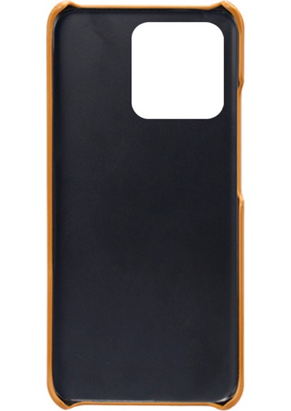 Xiaomi Redmi Için 10A Şok Geçirmez Ince Kart Yuvaları Geri Geri Kılıf Anti-Çizelge Pu Deri Kaplamalı Sert Pc Kapak-Orange (Yurt Dışından) indirimleri