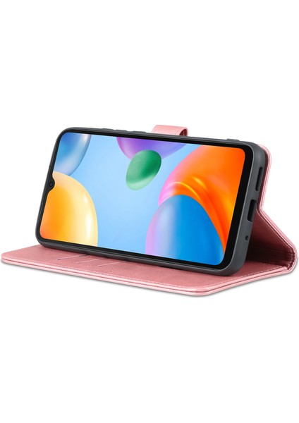 4U Sky Xiaomi Redmi Için 10C Pu Deri Kapak Tpu Iç Kabuk Cüzdan Stand Folio Flip Telefon Kapağı Grose Gold (Yurt Dışından)